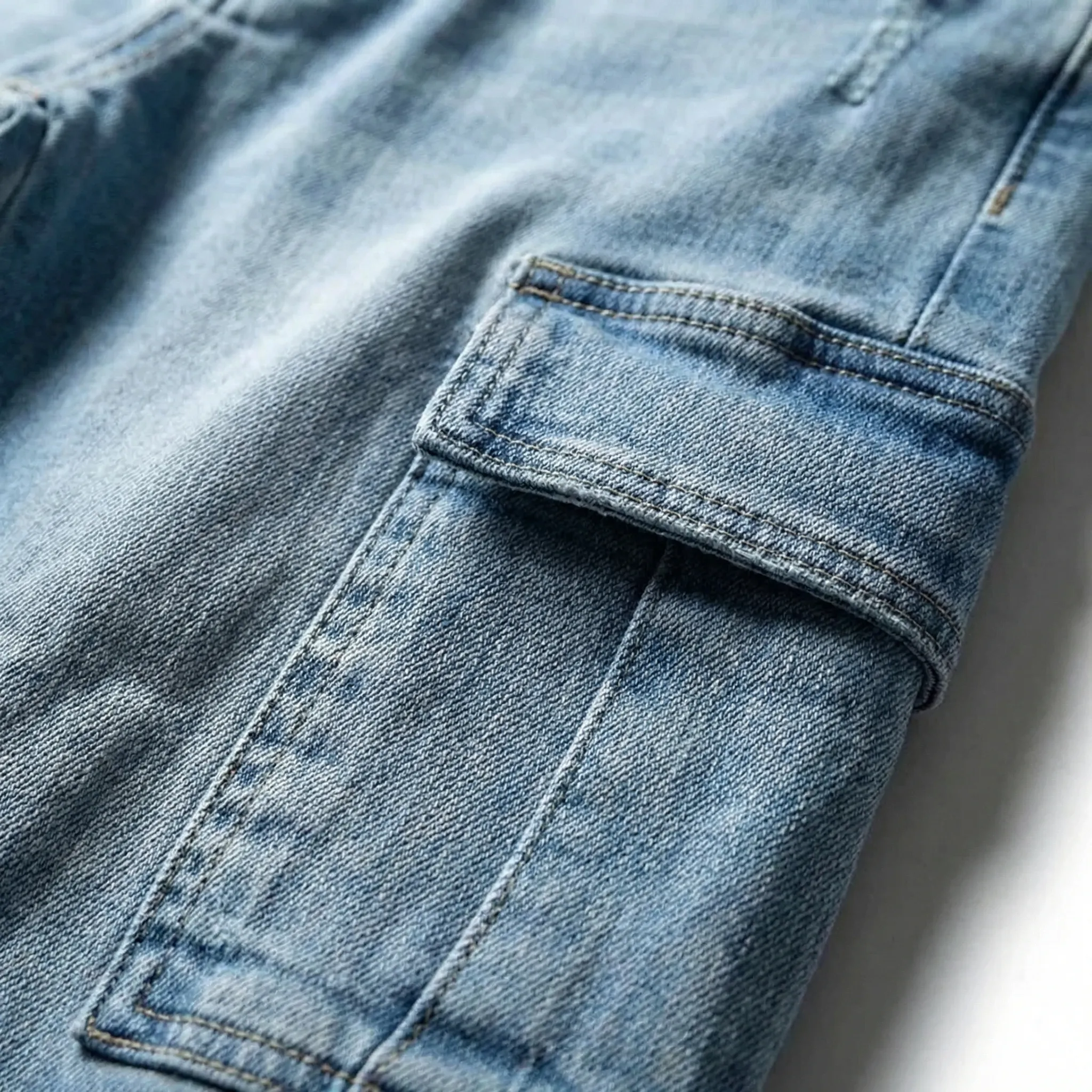 Spijkerbroek heren | Slim fit cargo jeans met stretch en zakken - Image 3