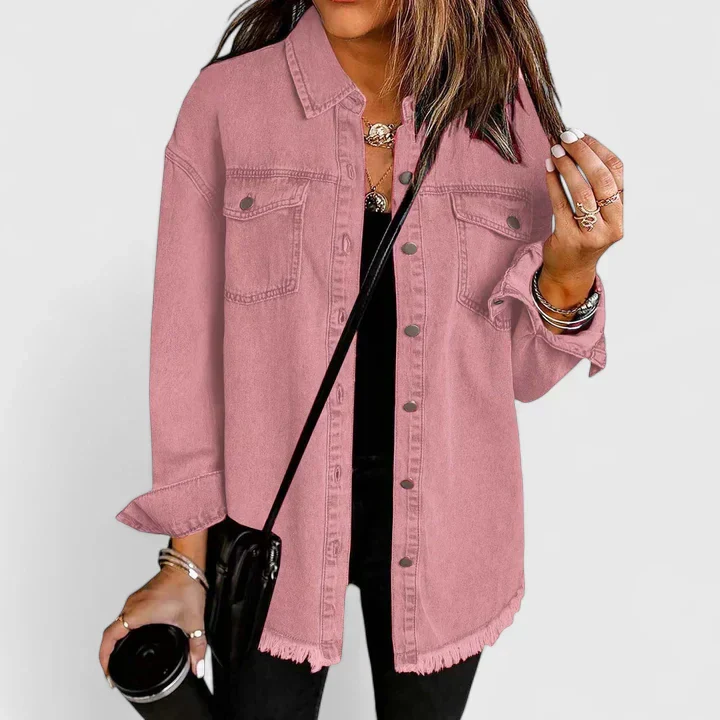 Spijkerjas dames | Denim jasje met knopen - Image 4