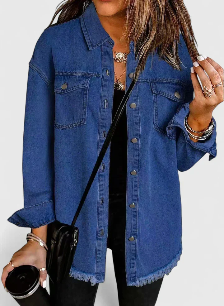 Spijkerjas dames | Denim jasje met knopen - Image 7