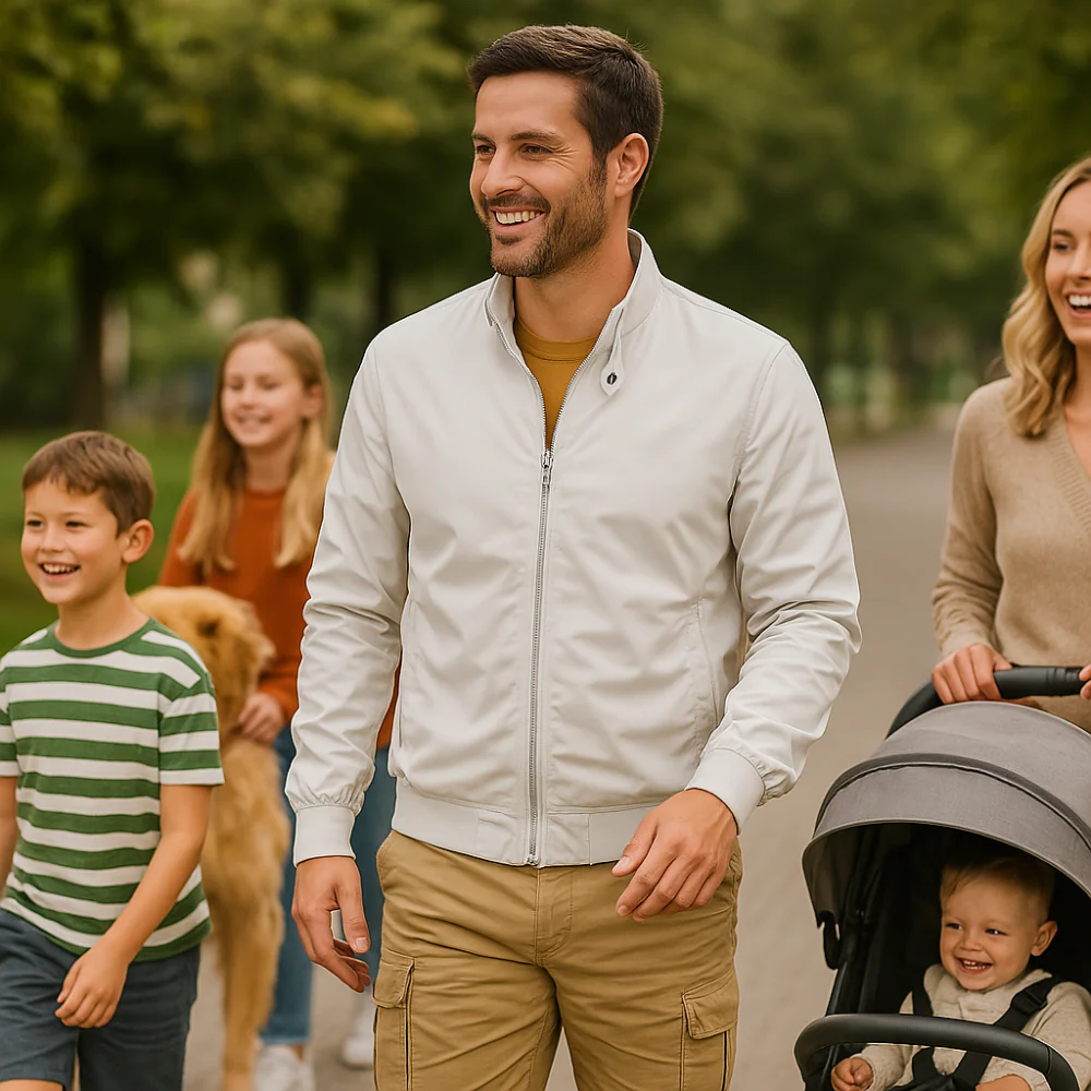 Heren zomerjas | Lichte sportieve jas met rits en casual look - Image 4
