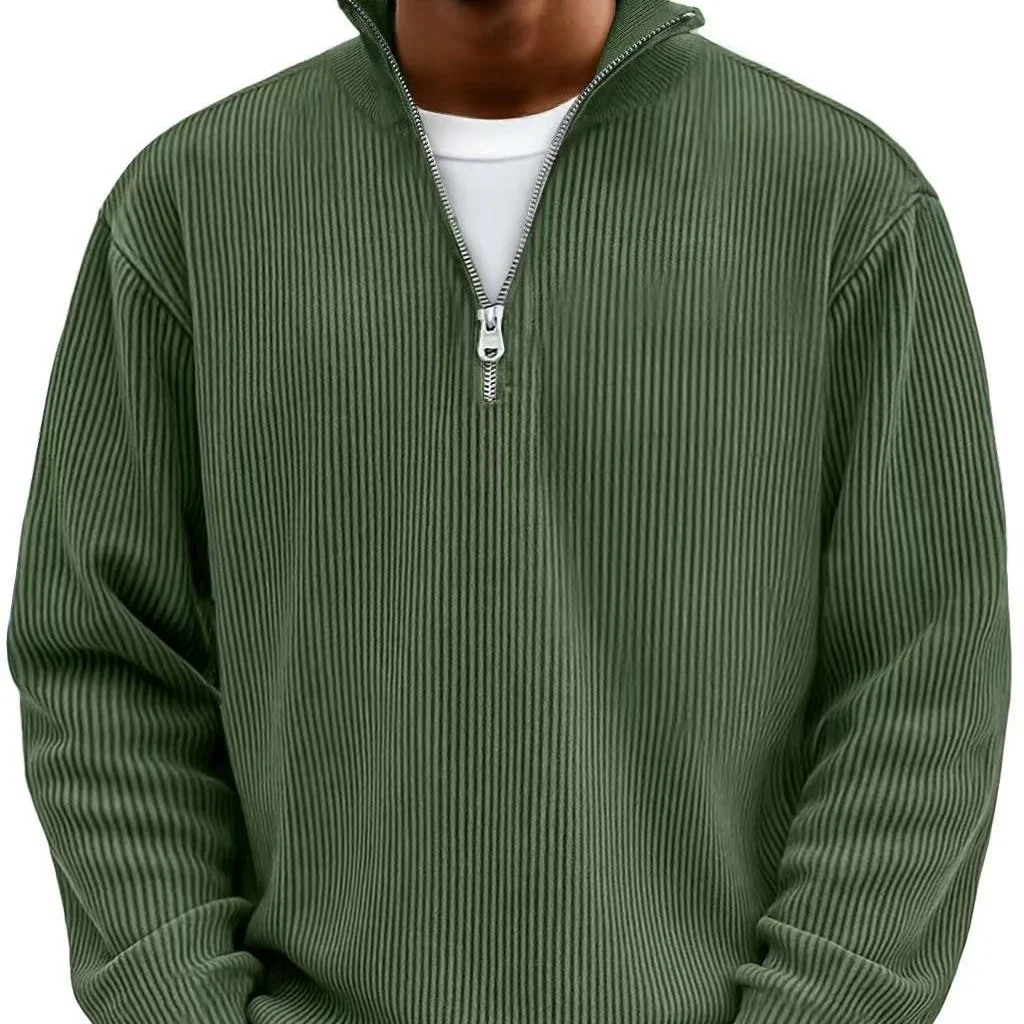 Trui heren | Rib half zip trui met lange mouw - Image 11