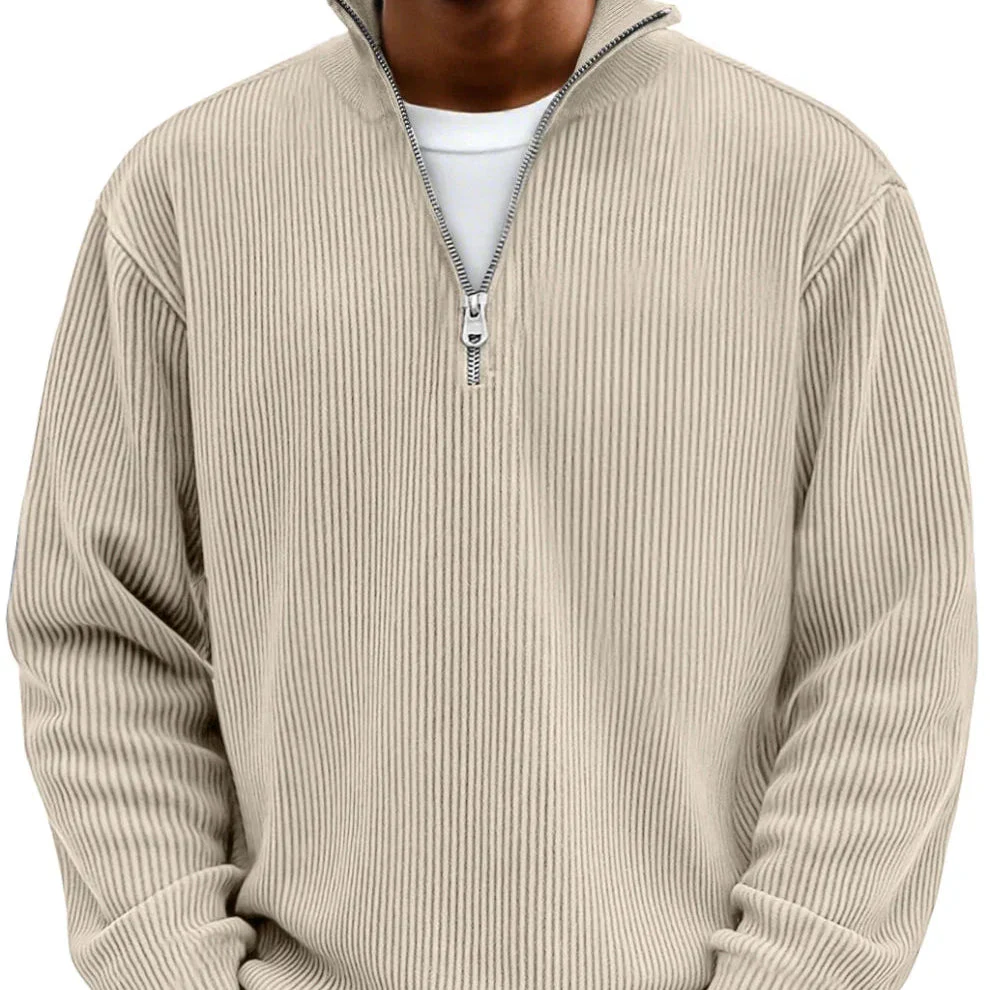 Trui heren | Rib half zip trui met lange mouw - Image 6