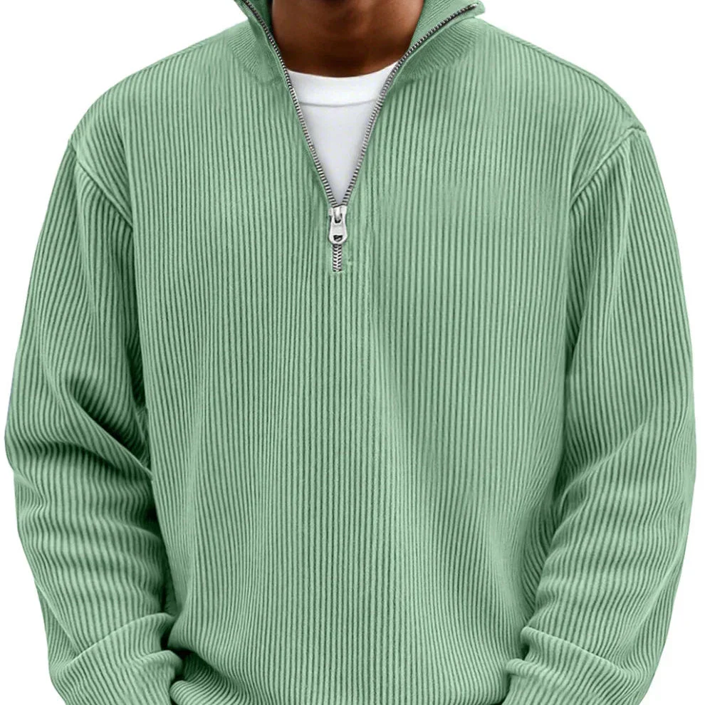 Trui heren | Rib half zip trui met lange mouw - Image 7