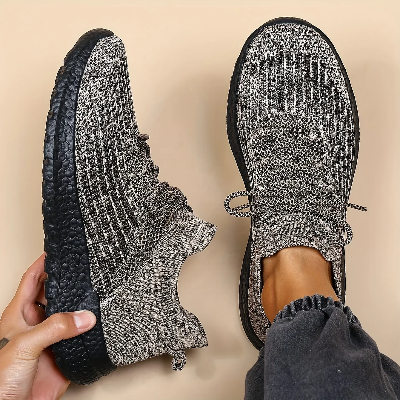 Unisex sneakers zwart | Lichtgewicht sportschoenen - Image 5