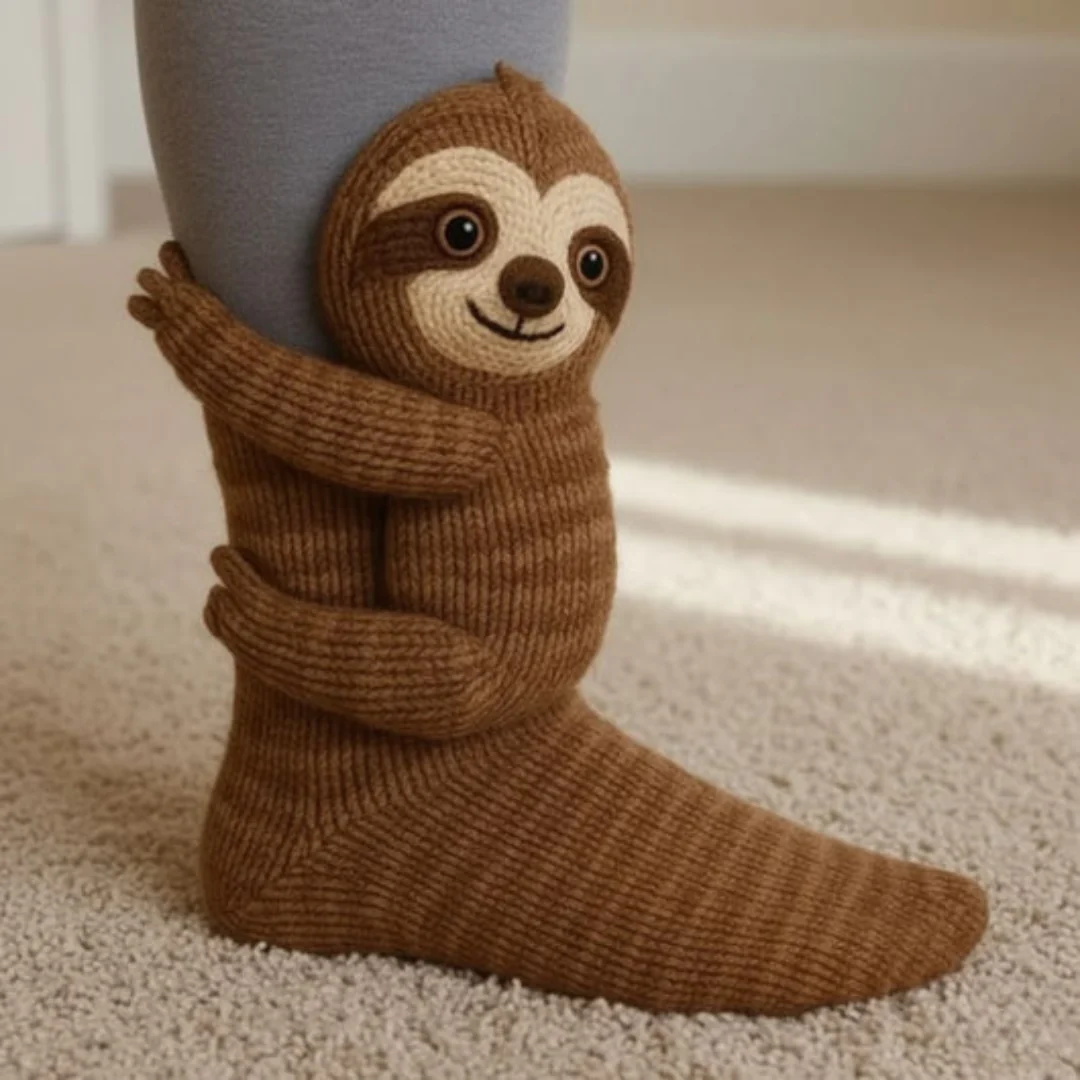 Unisex warme huissokken met dierdesign – zachte sokken voor wintercomfort - Image 11