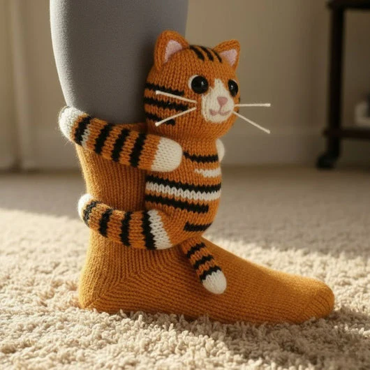 Unisex warme huissokken met dierdesign – zachte sokken voor wintercomfort - Image 12