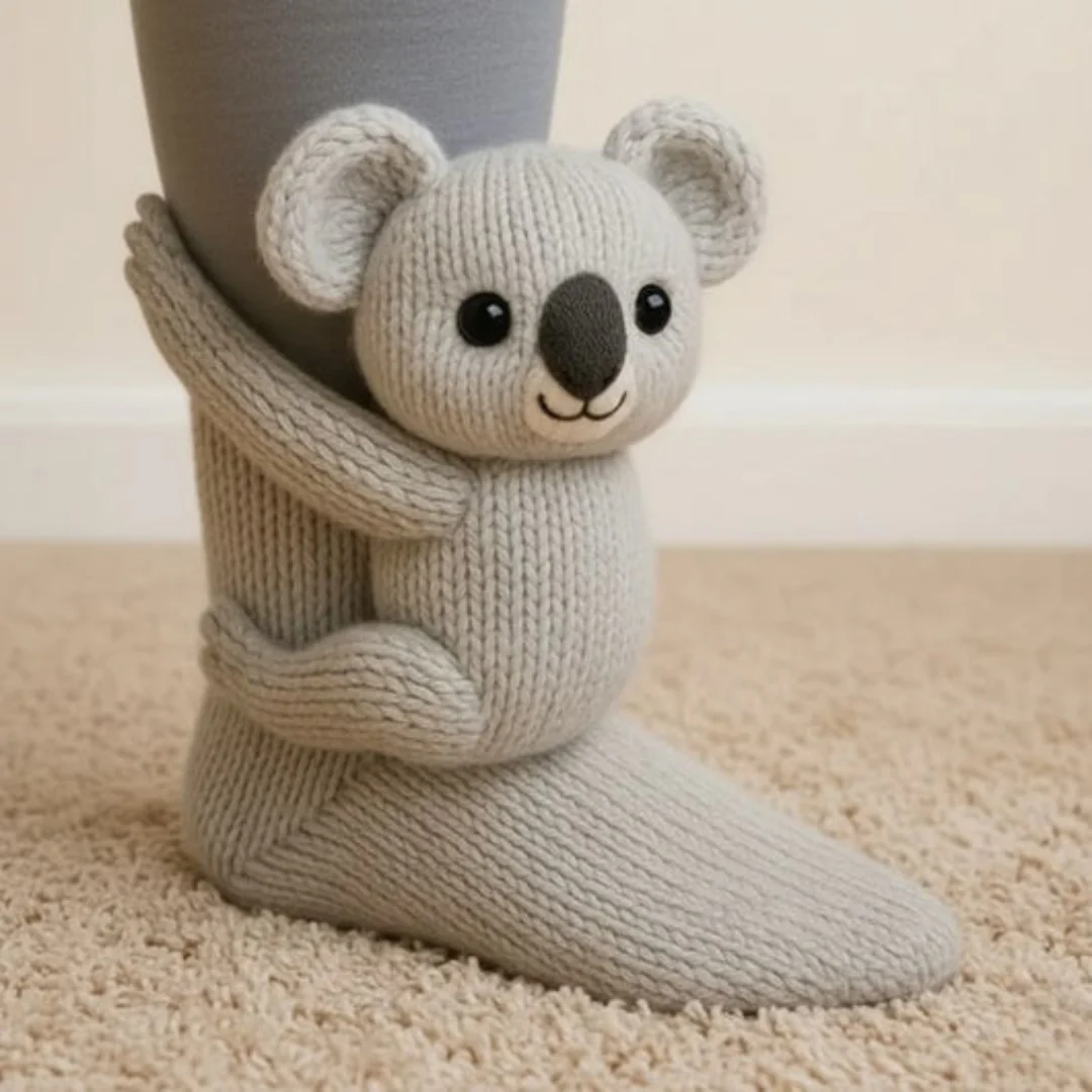 Unisex warme huissokken met dierdesign – zachte sokken voor wintercomfort - Image 13