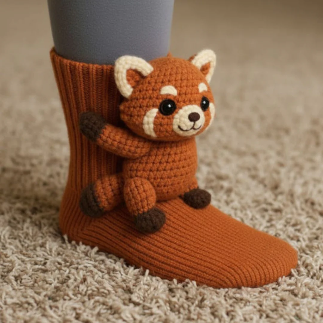 Unisex warme huissokken met dierdesign – zachte sokken voor wintercomfort - Image 18