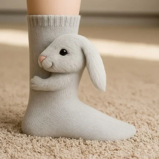 Unisex warme huissokken met dierdesign – zachte sokken voor wintercomfort - Image 20