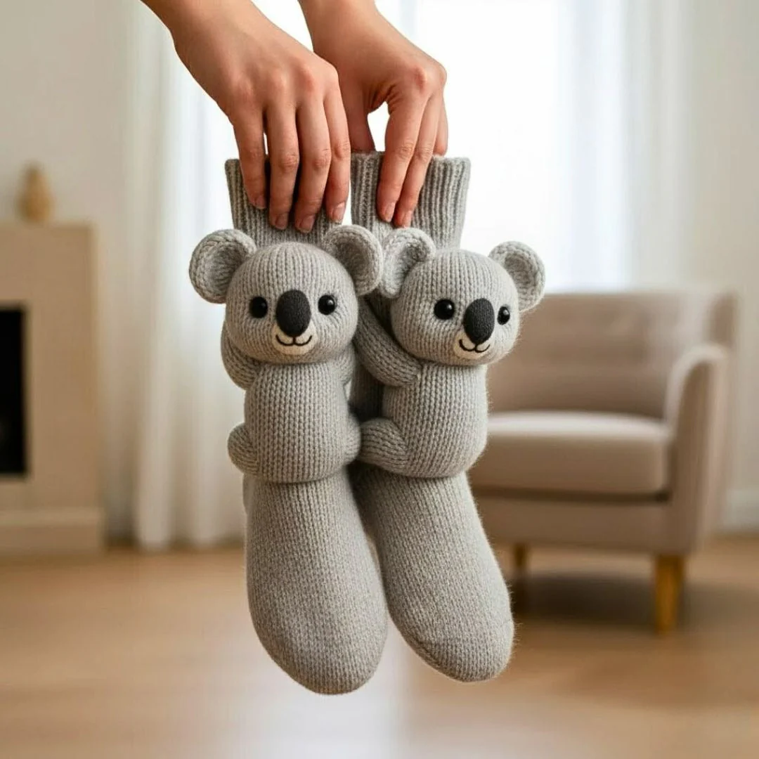 Unisex warme huissokken met dierdesign – zachte sokken voor wintercomfort - Image 4