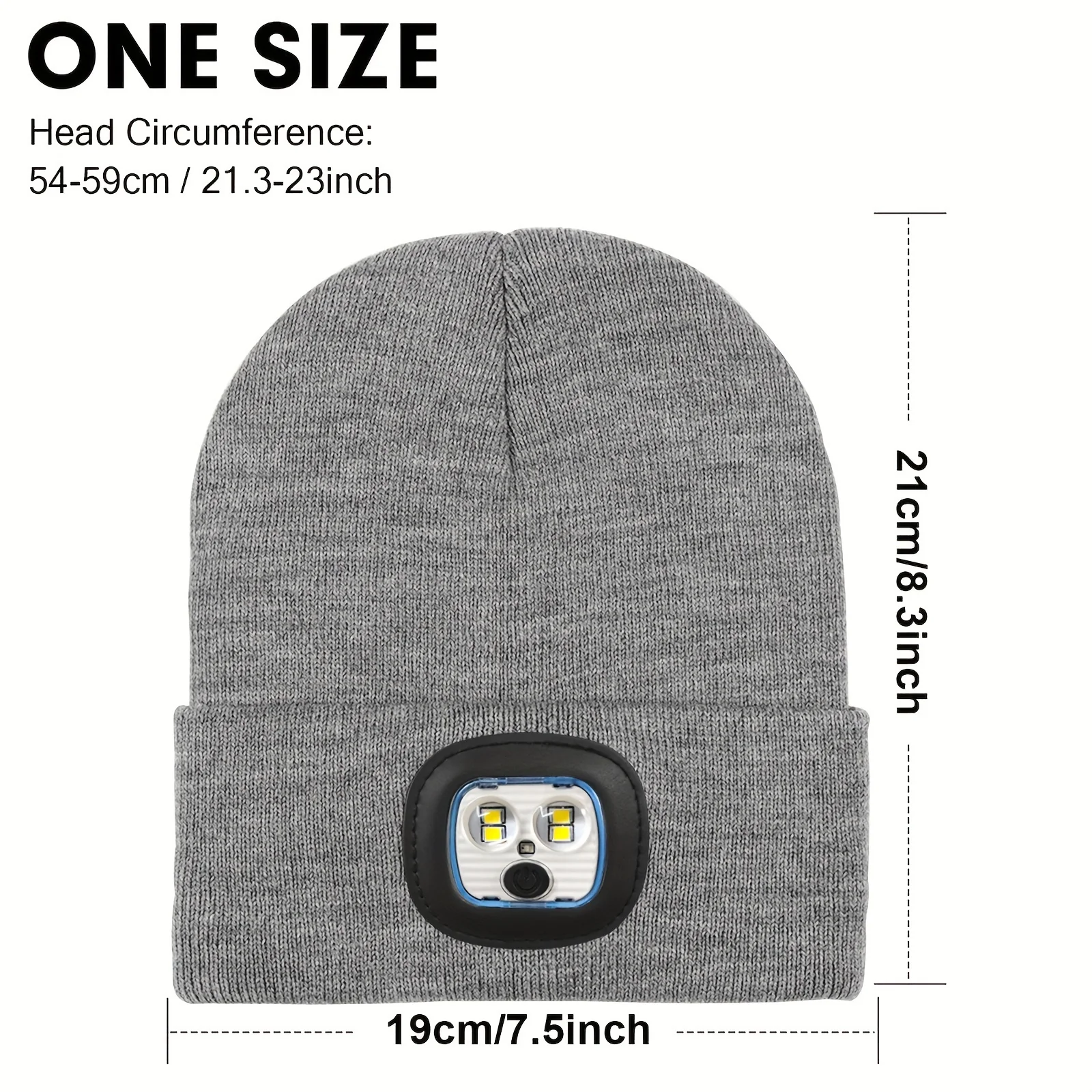 Unisex Wintermuts met Ingebouwde LED Lamp – Oplaadbare Verlichte Beanie voor Buitenactiviteiten - Image 5