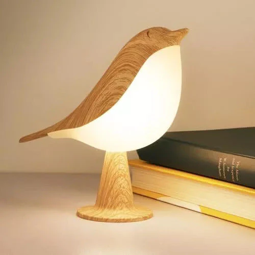 Vogelvormige houten tafellamp – sfeervolle decoratieve nachtlamp - Image 2