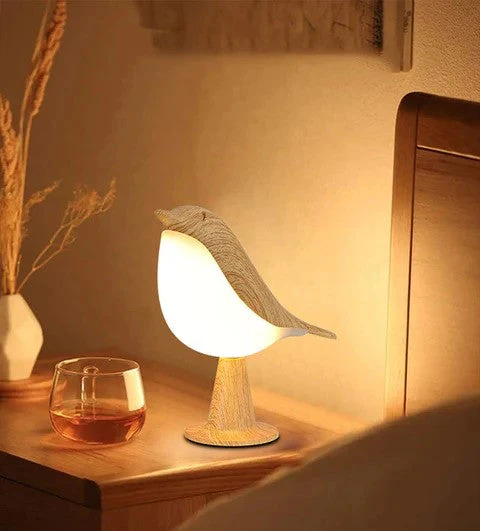 Vogelvormige houten tafellamp – sfeervolle decoratieve nachtlamp - Image 6