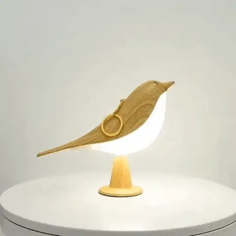 Vogelvormige houten tafellamp – sfeervolle decoratieve nachtlamp - Image 7