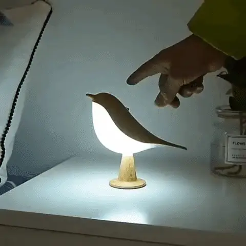 Vogelvormige houten tafellamp – sfeervolle decoratieve nachtlamp - Image 9