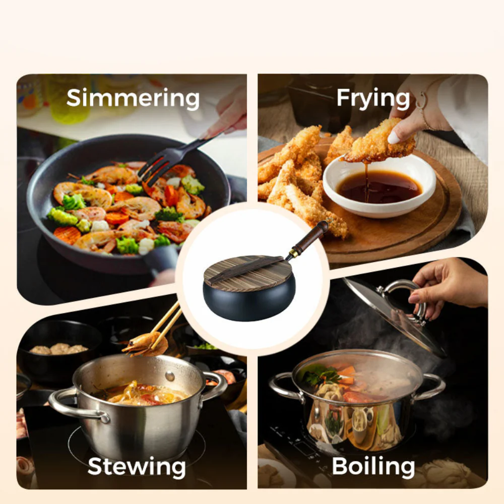 Wokpan gietijzer | Gezonde wok zonder coating voor veelzijdig koken - Image 3
