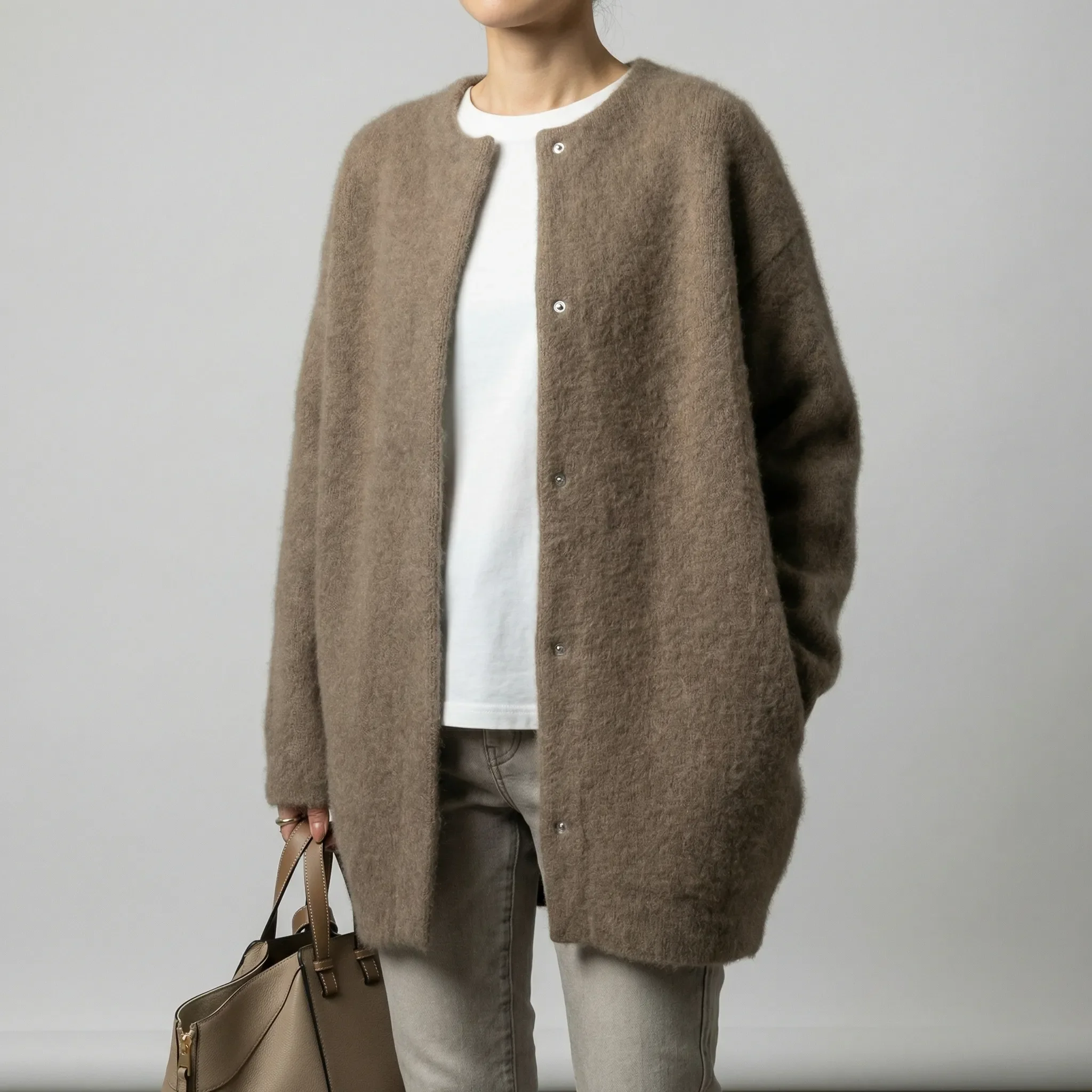 Zomerjas dames | Luchtig oversized jasje met drukknopen - Image 2