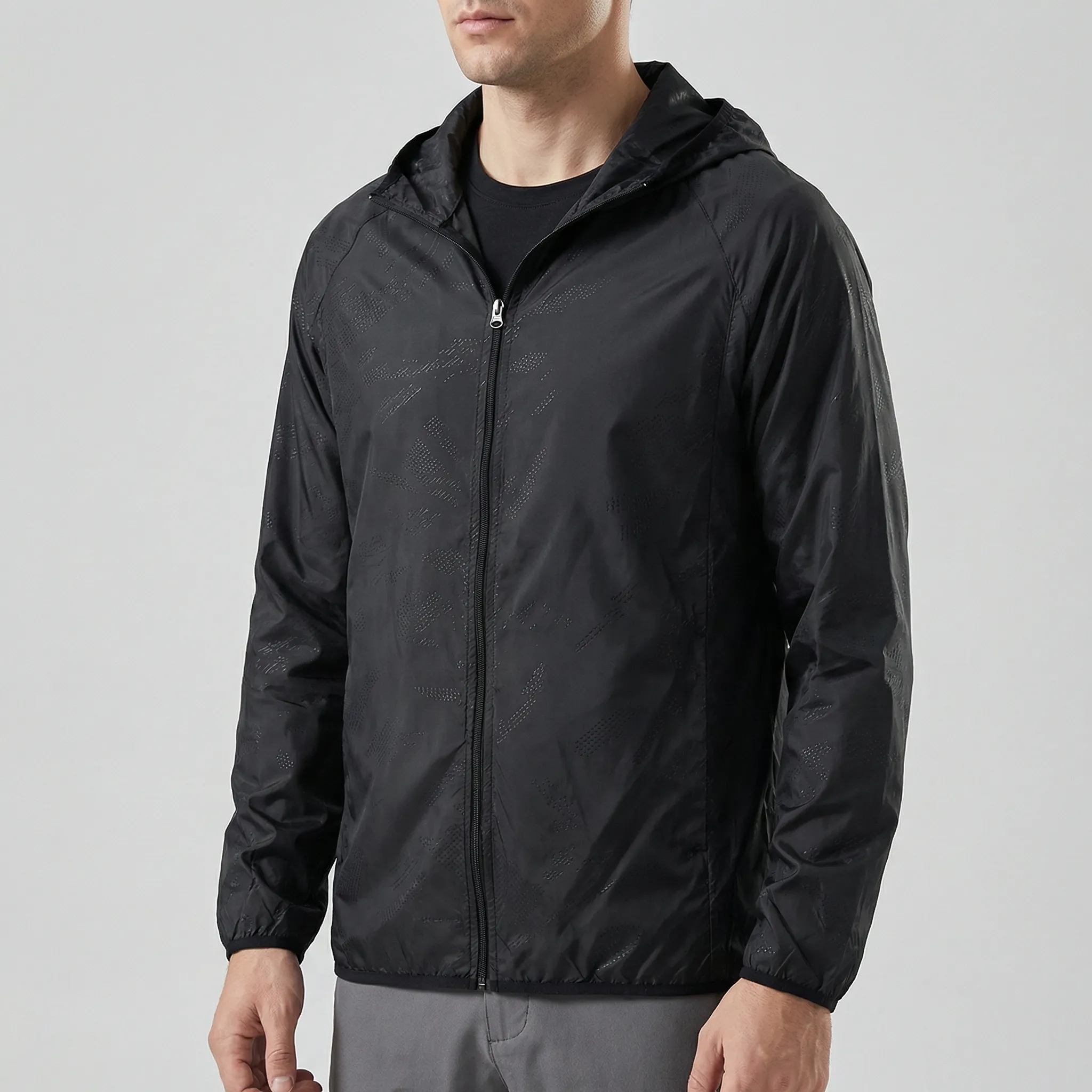 Zomerjas heren | Lichte windjack met capuchon en rits - Image 2